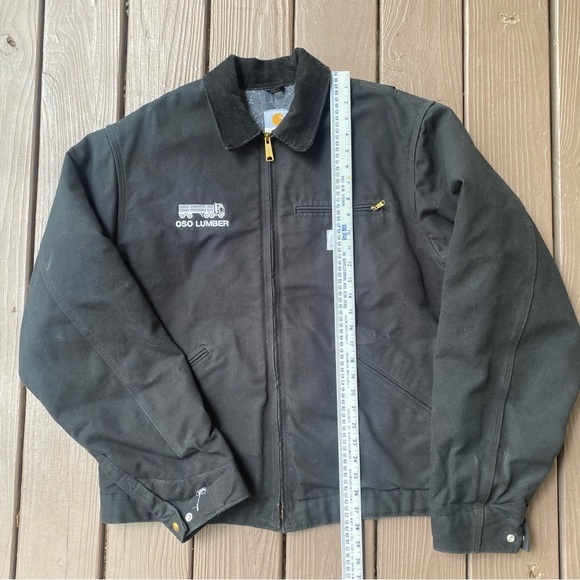 Vintage Carhartt Detroit Jacket Blanket Lined Men’s Size (46 Tall) J01 BLK Black - Picture 5 of 12